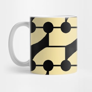 Geopat in Pale Yellow and Black Mug